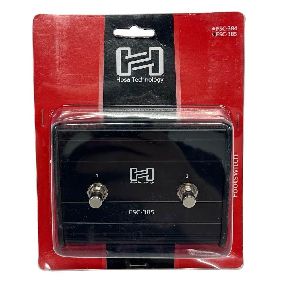 Hosa FSC-385 Guitar Style Dual Latching Footswitch Black Analog Amp Switch NEW